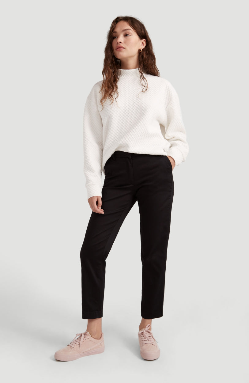 Aralia Crew Neck Sweatshirt | White Melee