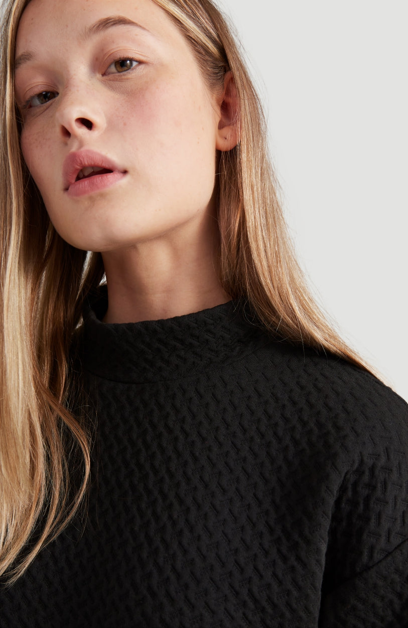 Aralia Crew Neck Sweatshirt | BlackOut - A