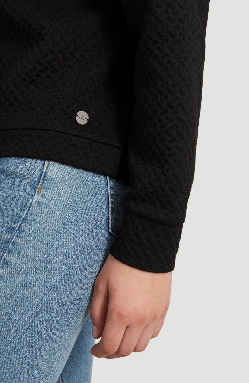 Aralia Crew Neck Sweatshirt | BlackOut - A