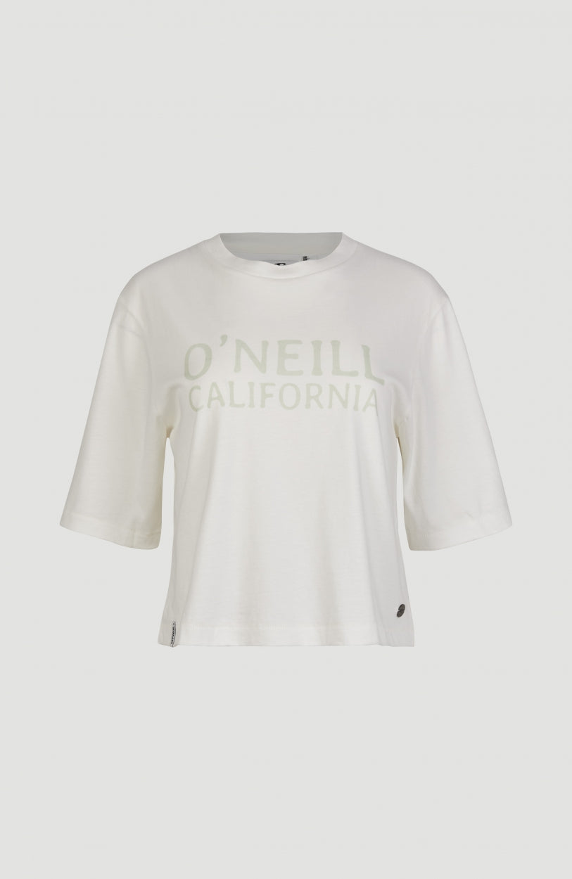 Big Logo Cropped T-Shirt | Powder White