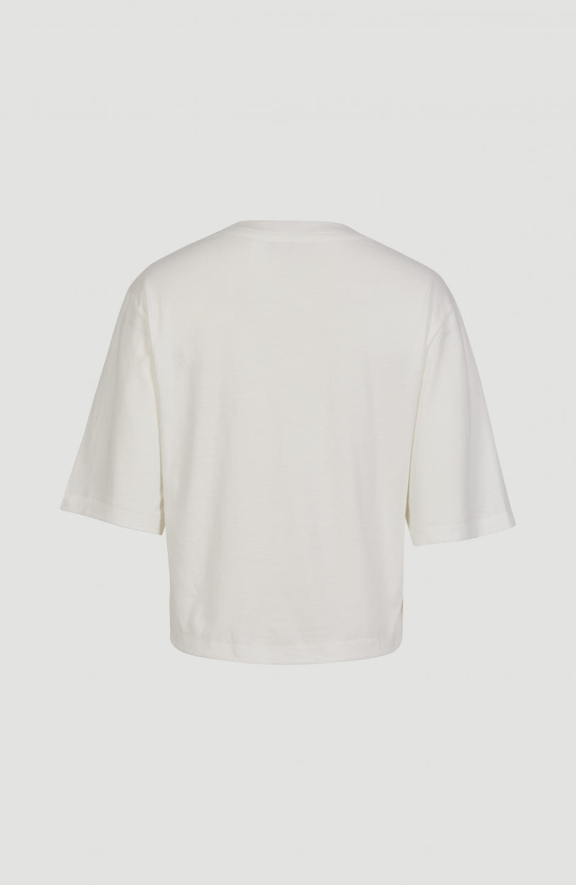 Big Logo Cropped T-Shirt | Powder White