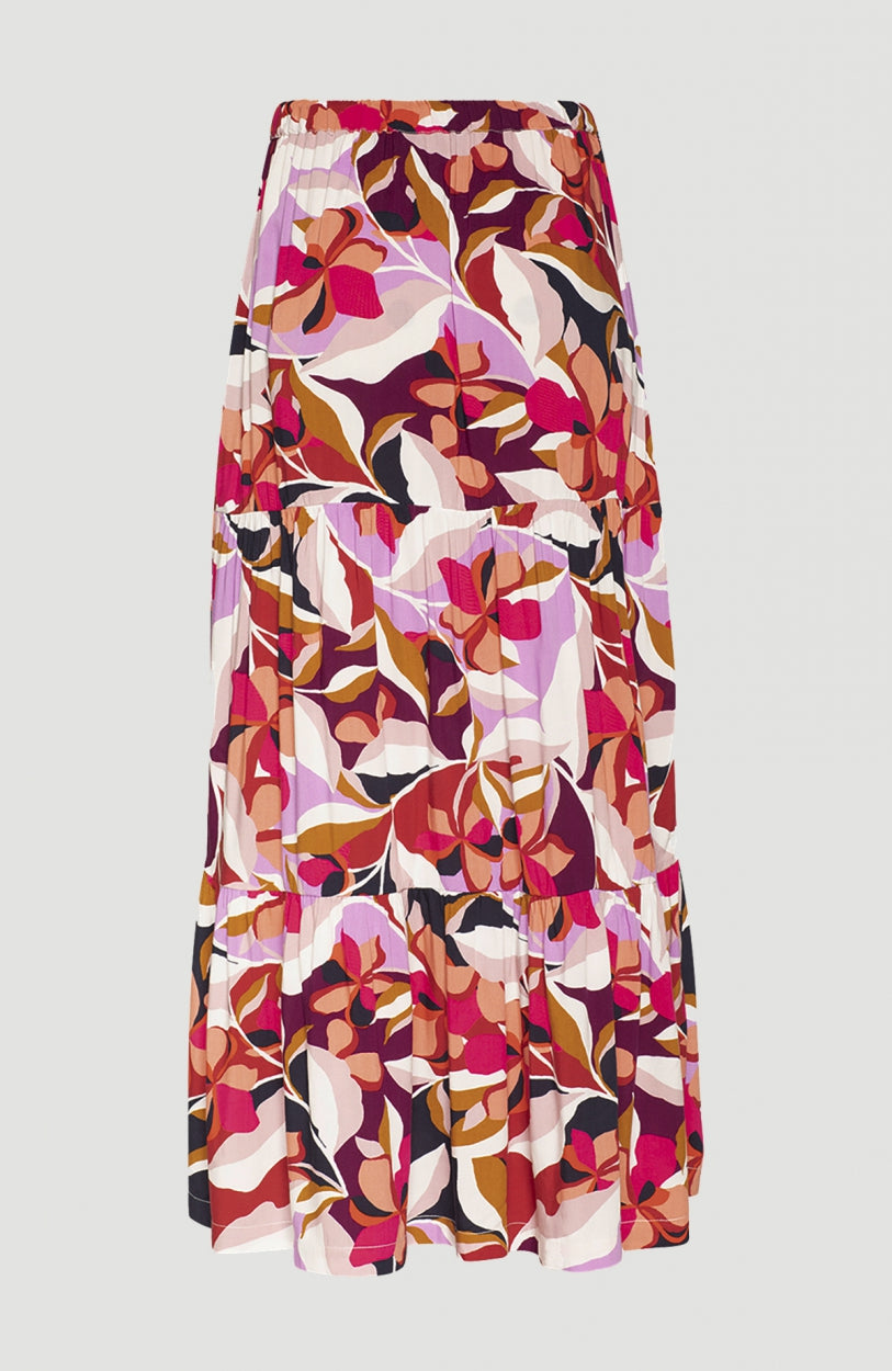 Endless Summer All Over Print Maxi Skirt | Red With