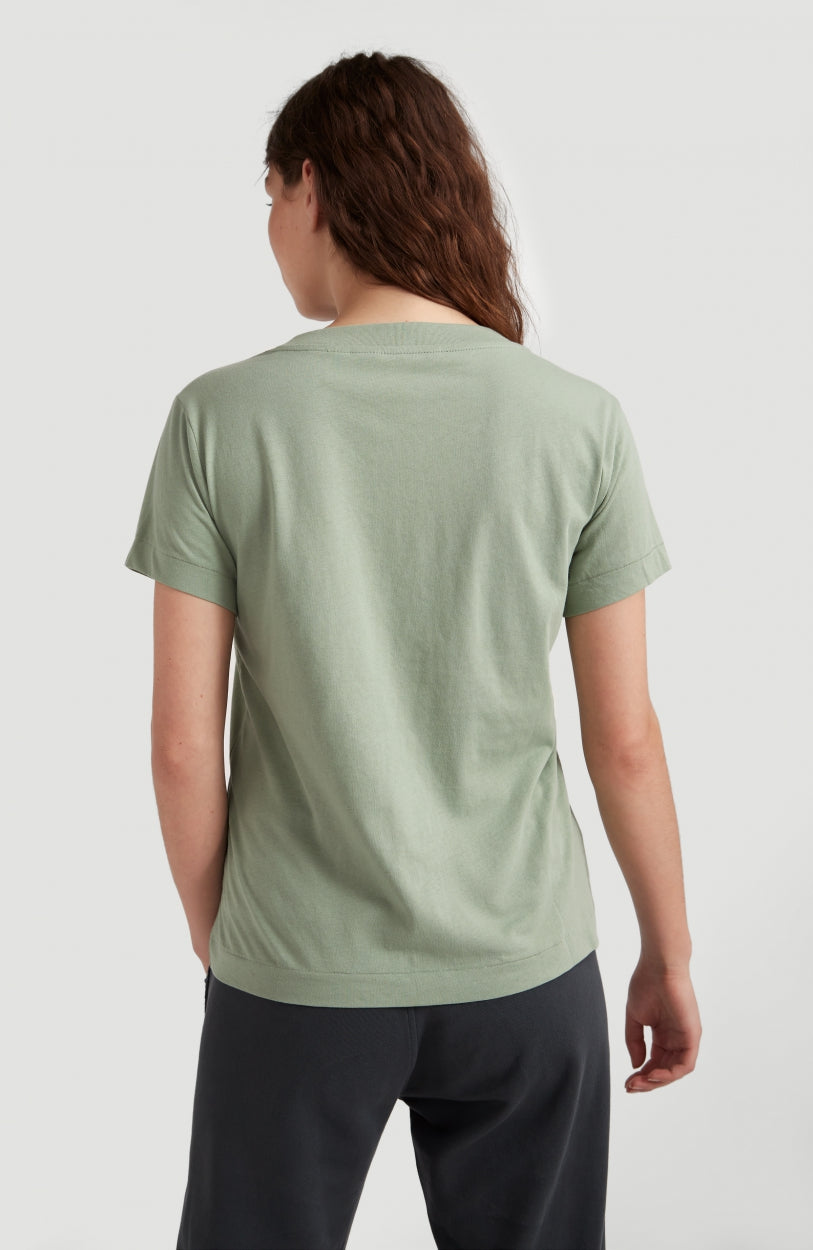 Logo V-Neck T-Shirt | Lily Pad -A