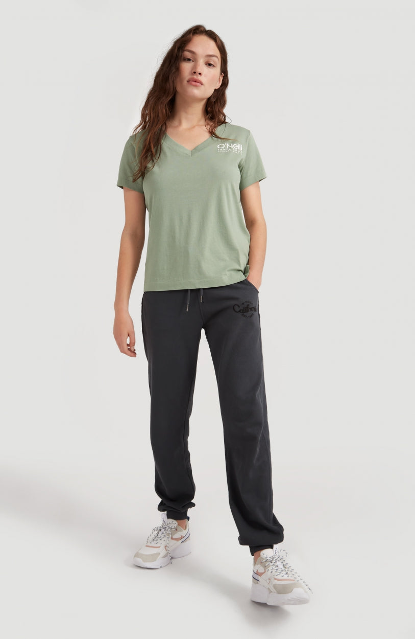 Logo V-Neck T-Shirt | Lily Pad -A