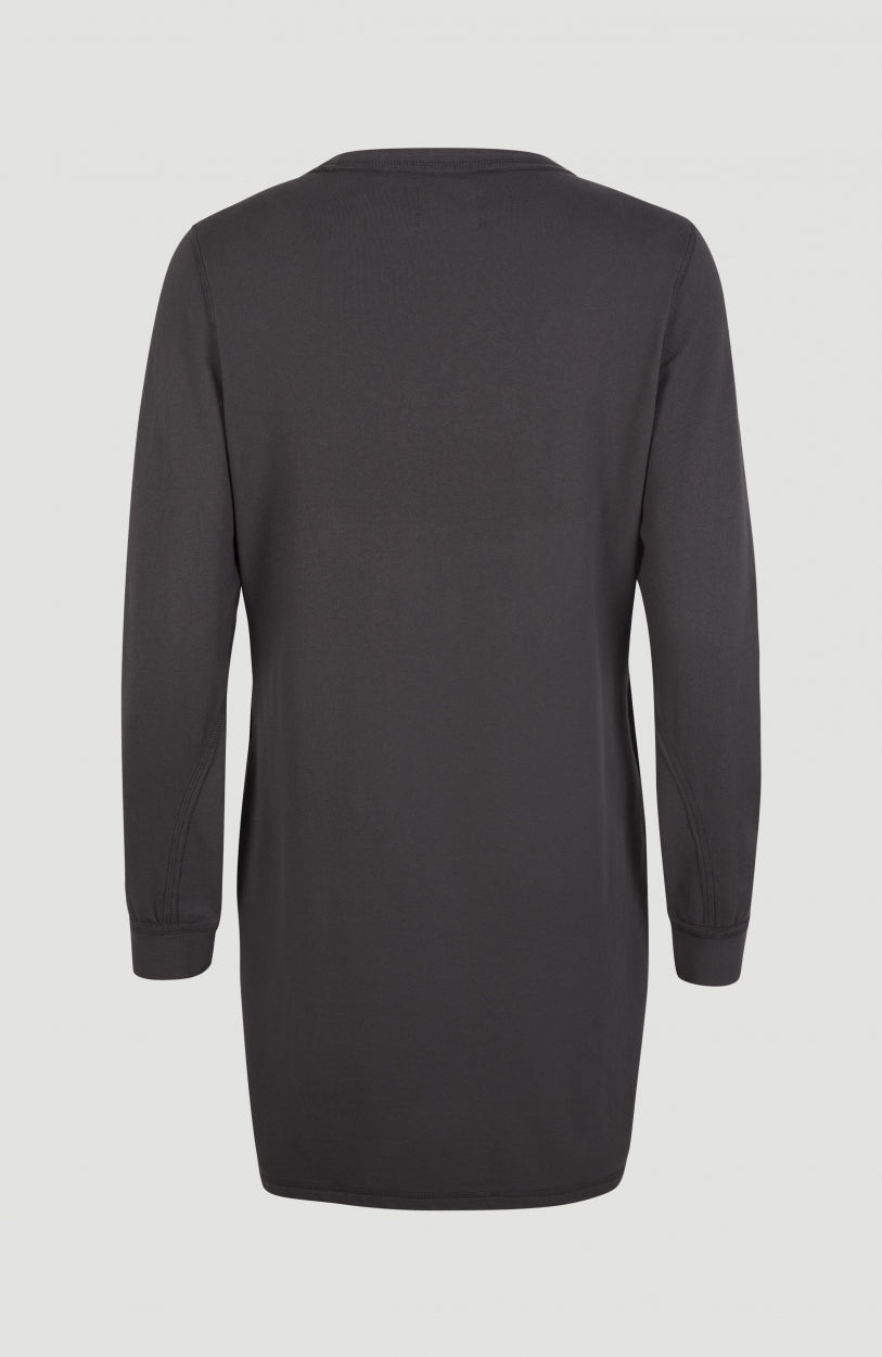 Cali Graphic Sweat Midi Dress | Dark Grey Melee -A