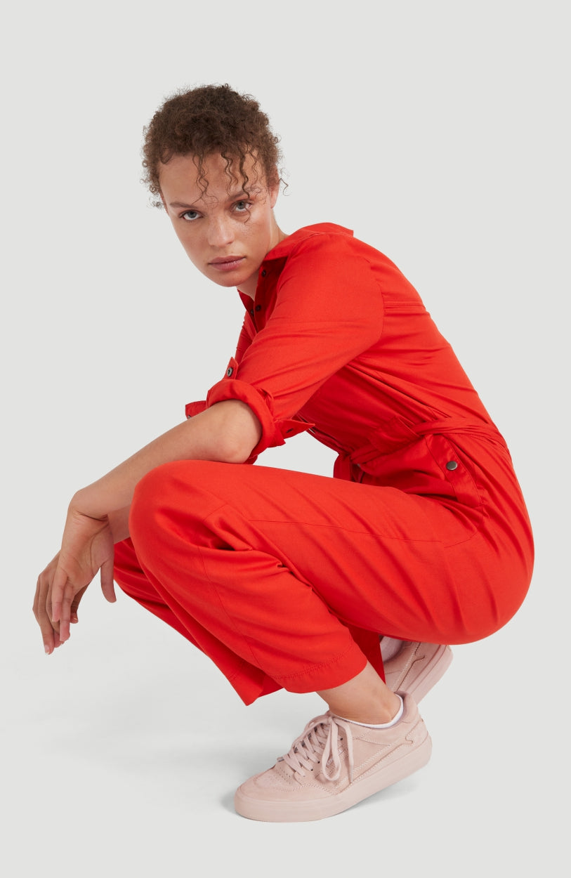 Endless Summer Jumpsuit | Fiery Red -A