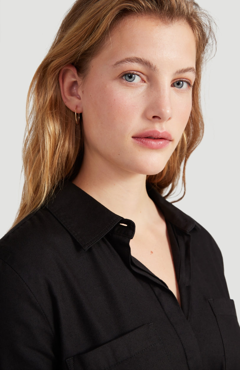 Endless Summer Shirt Midi Dress | BlackOut - A