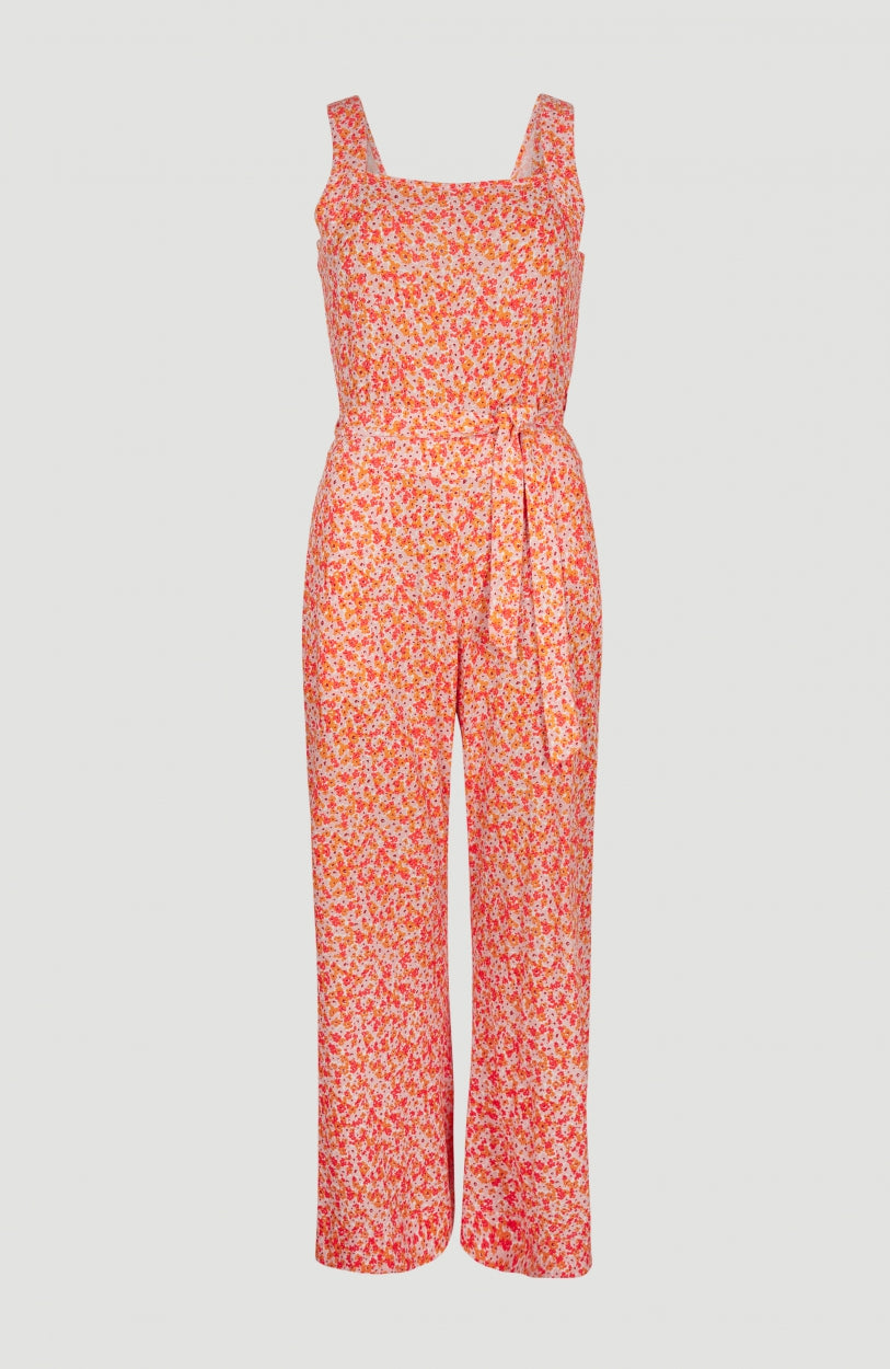 Belted Wide Leg Jumpsuit | White AO 3