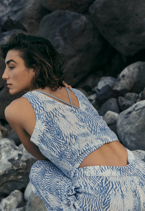 Belted Wide Leg Jumpsuit | Blue AO 2