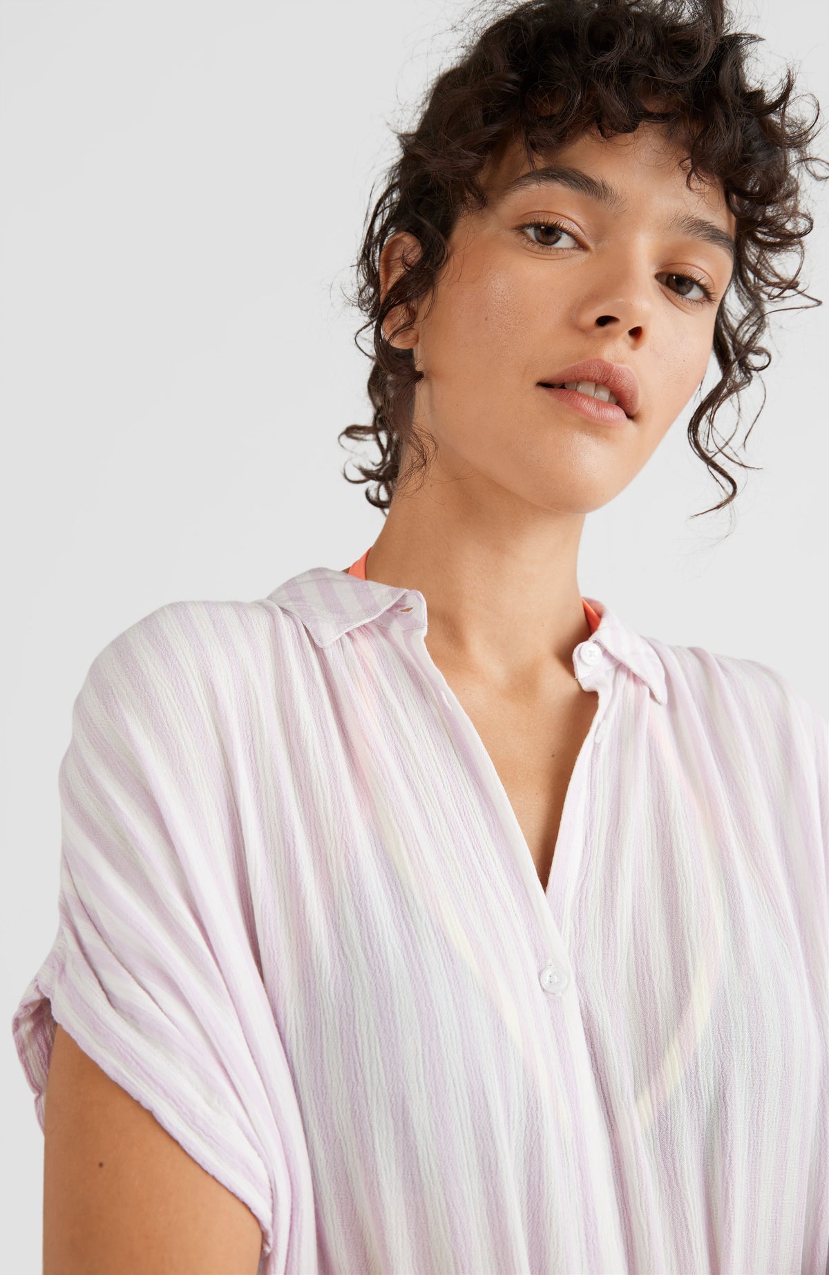 Beach Oversized Shirt Dress | Lilac AO 2