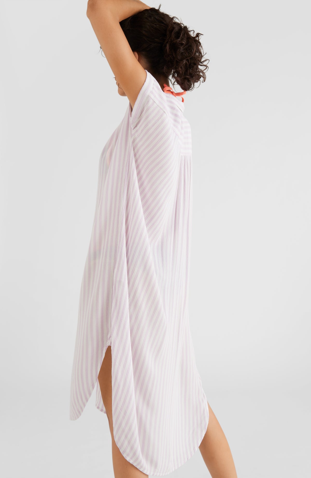 Beach Oversized Shirt Dress | Lilac AO 2