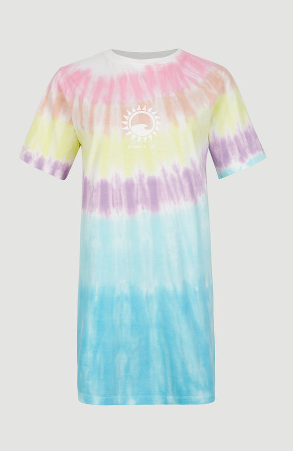 Women Of The Wave T-Shirt Dress | Blue Tie Dye Women Of The Wave T-Shirt Dress | Blue Tie Dye