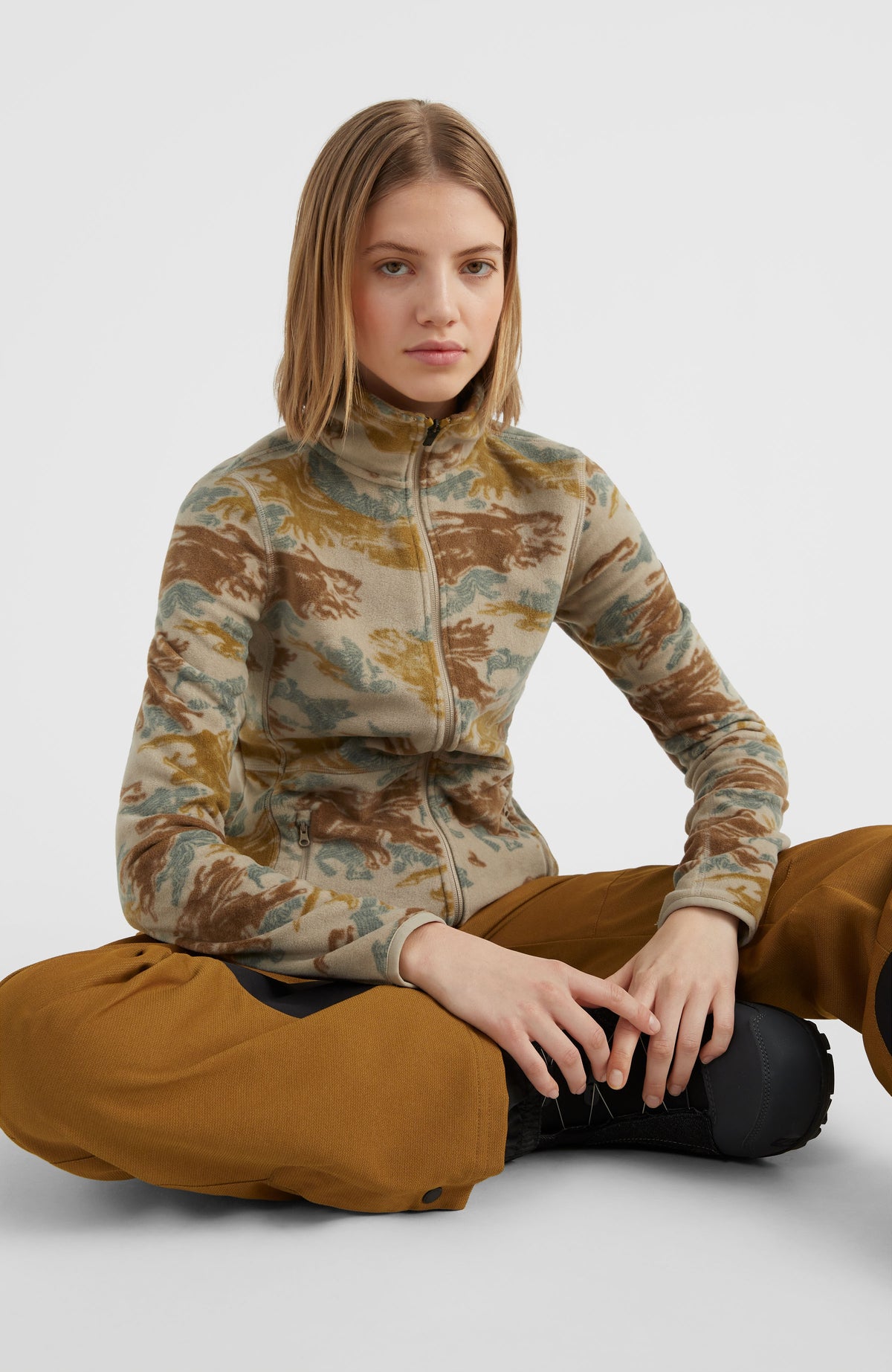 All Over Print Clime Fleece | Light Camo