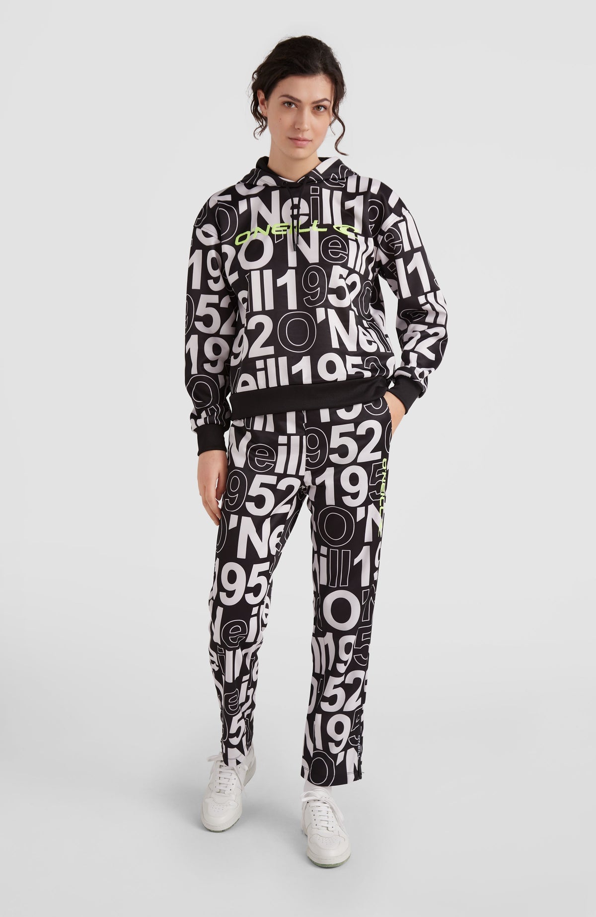 All Over Print Rutile Hooded Fleece | White Wording 1952