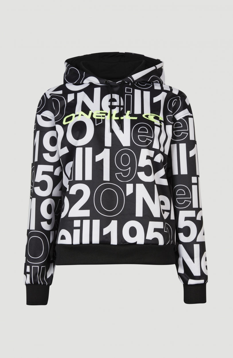 All Over Print Rutile Hooded Fleece | White Wording 1952