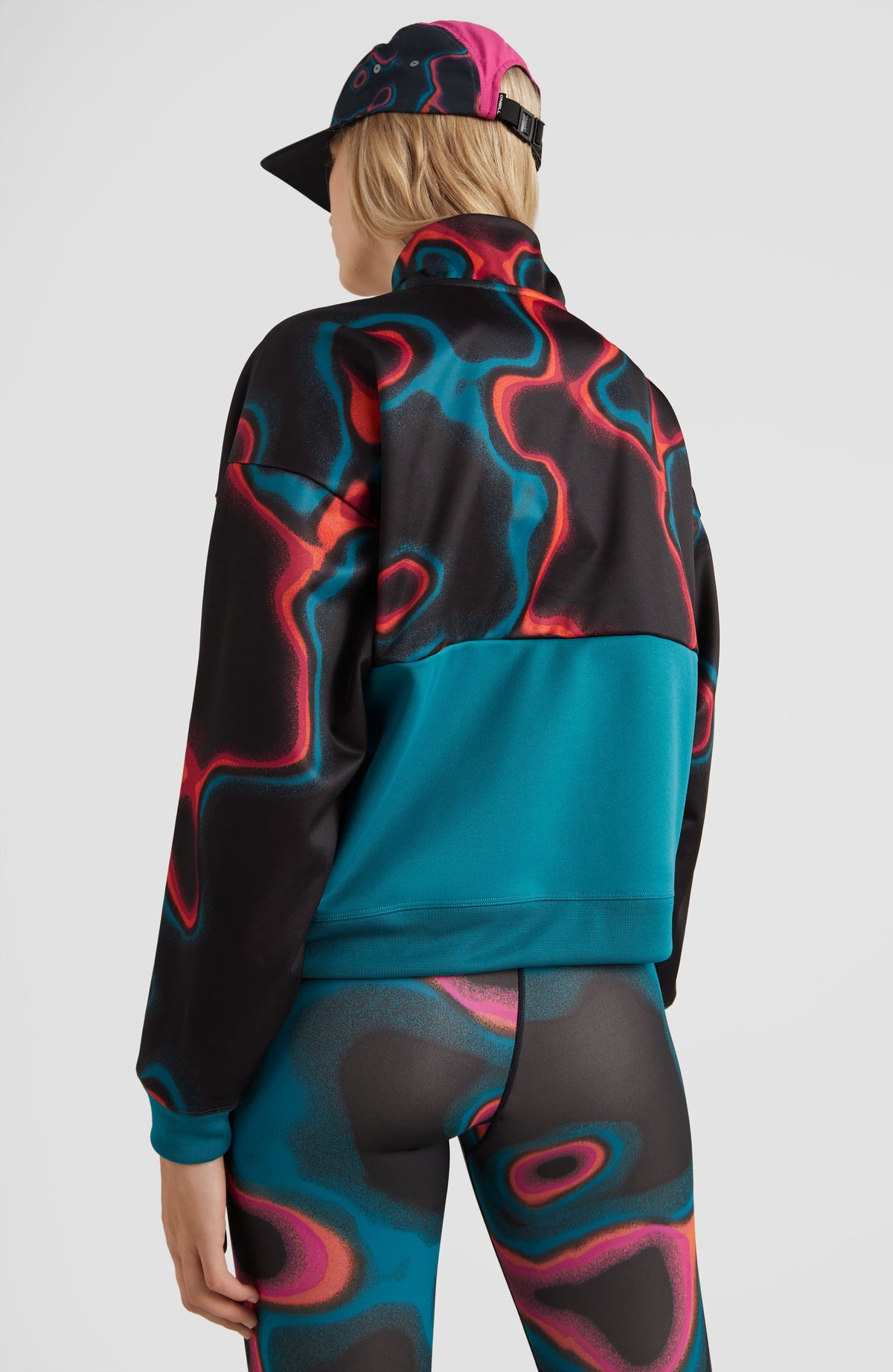 All Over Print Rutile Anorak Fleece | Black Heat Map