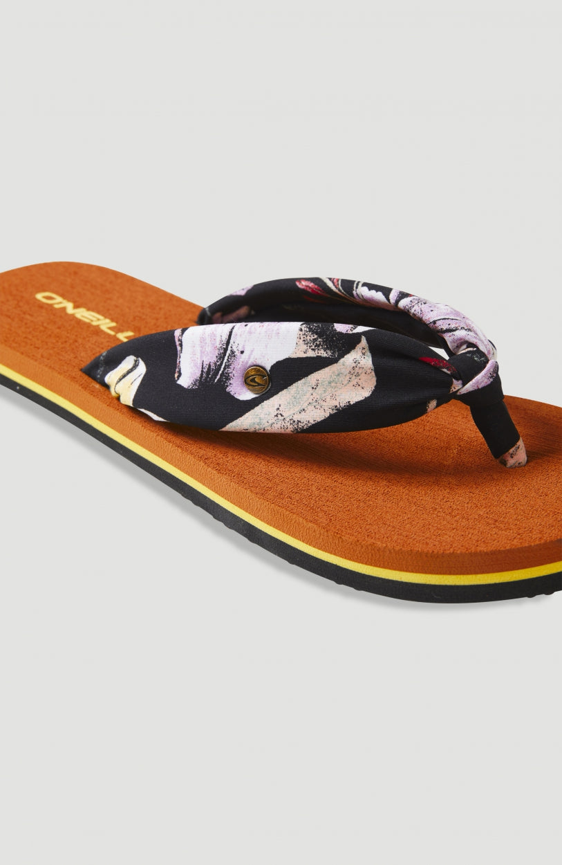 Ditsy Sun Sandals | Black AO 1
