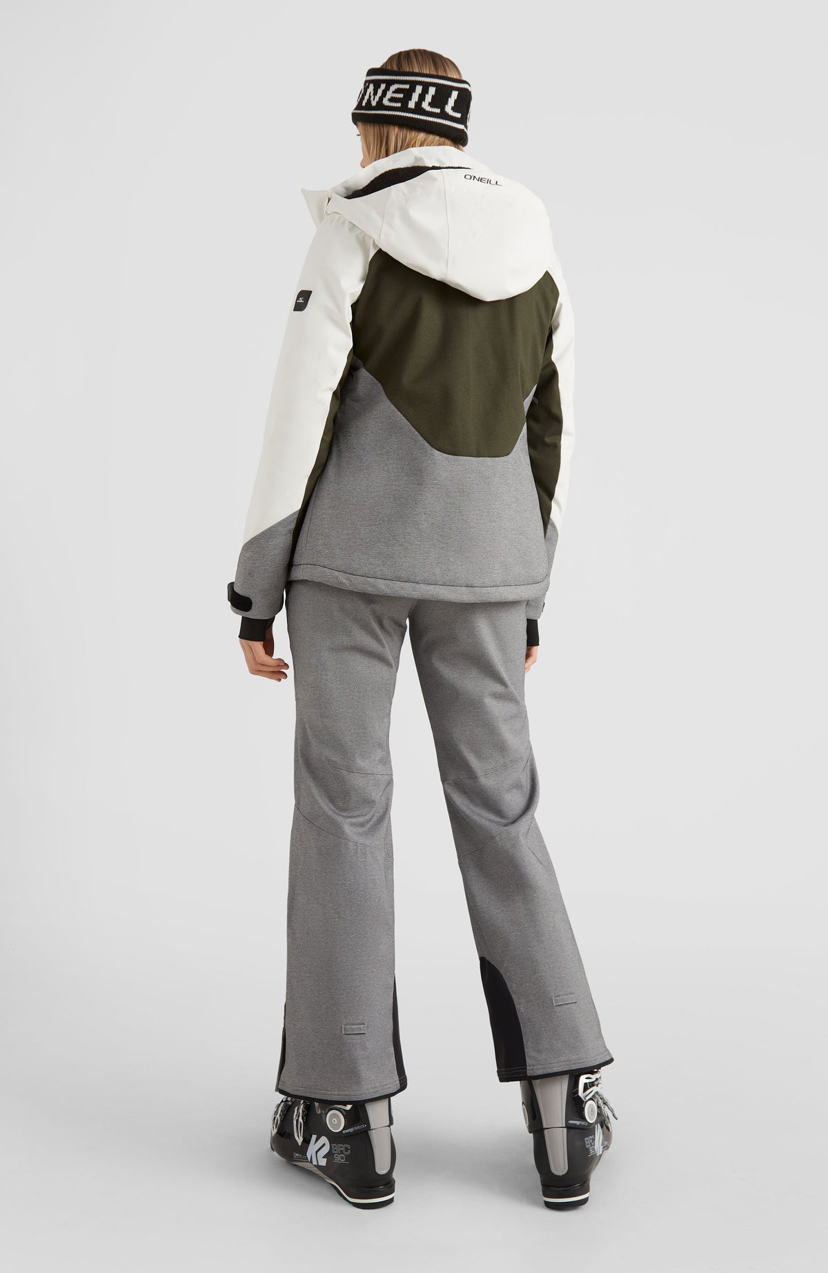 Diamond Snow Jacket | Snow White Colour Block