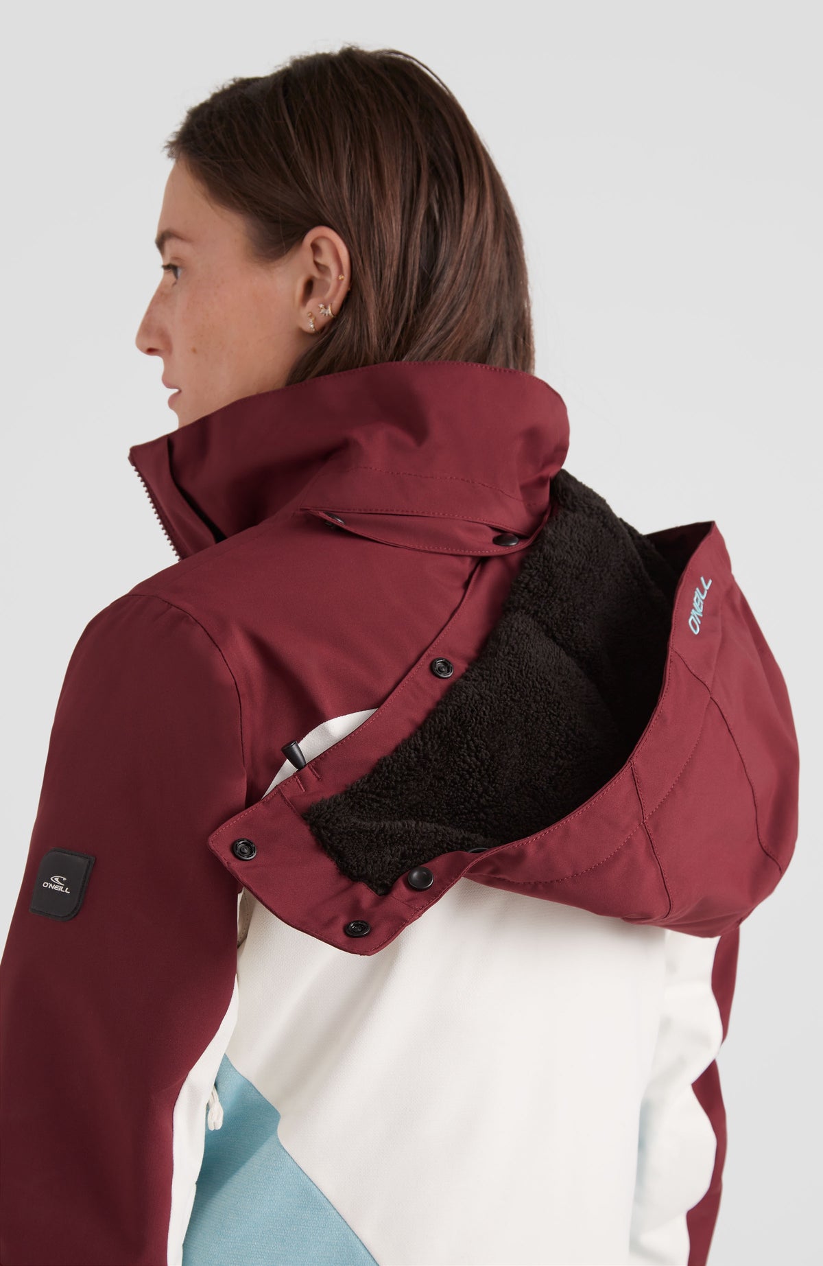Diamond Snow Jacket | Windsor Wine Colour Block