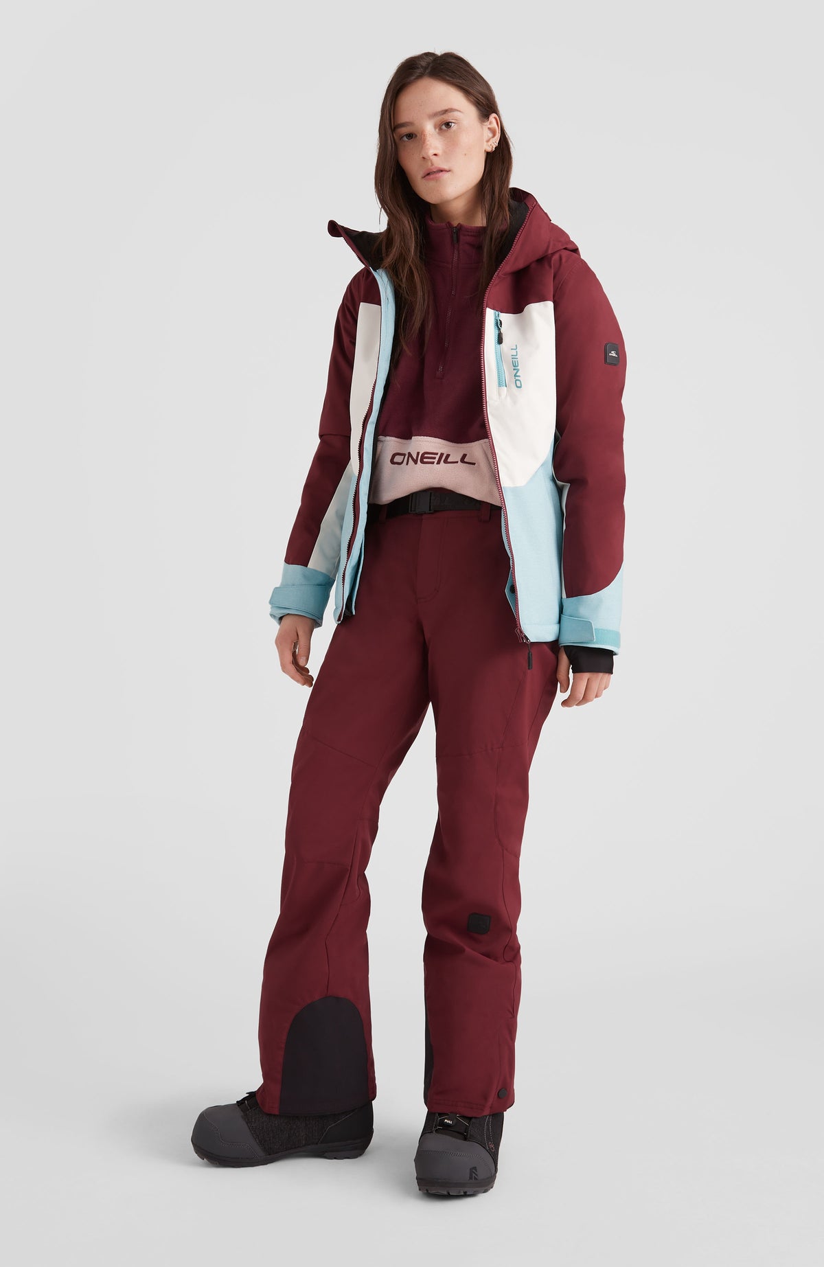 Diamond Snow Jacket | Windsor Wine Colour Block