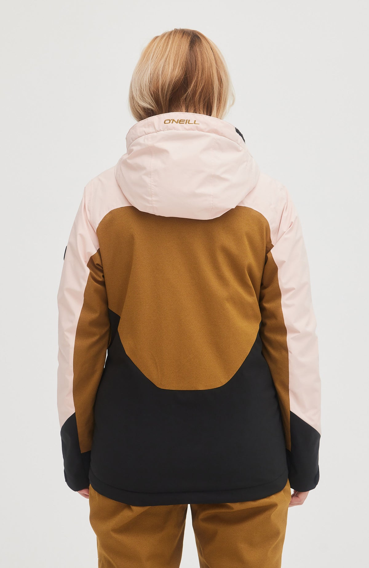 Diamond Snow Jacket | Peach Whip Colour Block