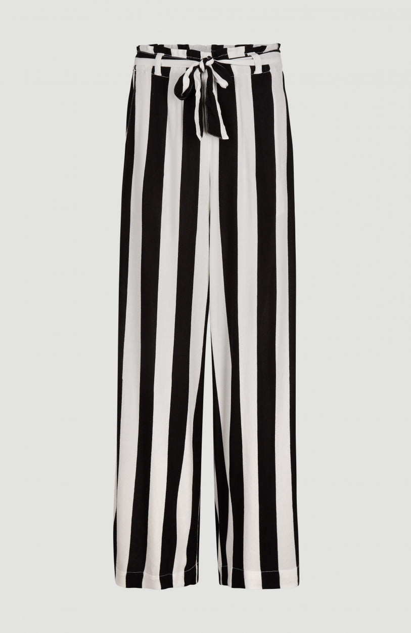 Belted Wide Leg High-Waist Beach Pants | Black AO 1