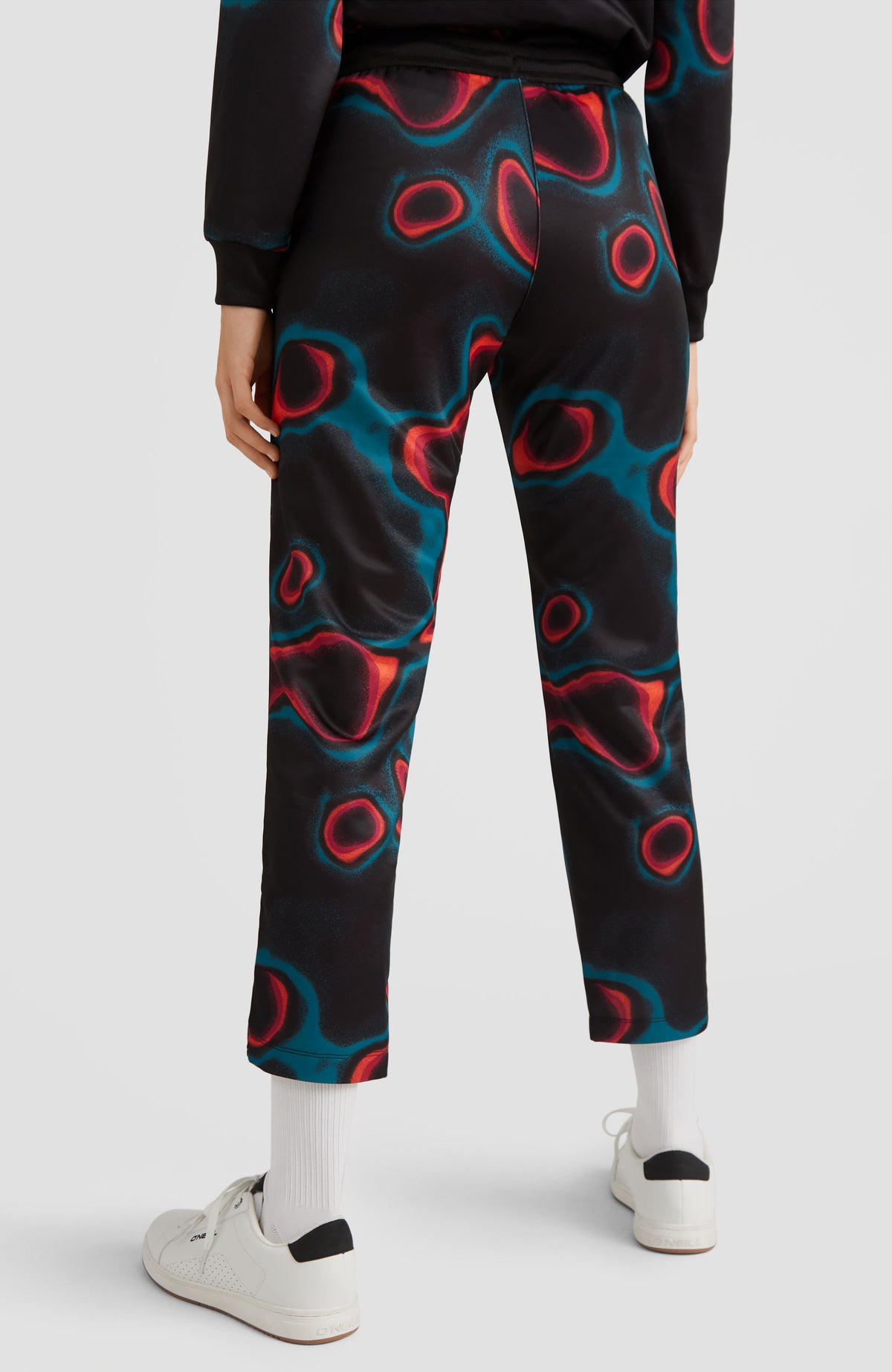 All Over Print Rutile Straight Leg Sweatpants | Black Heat Map
