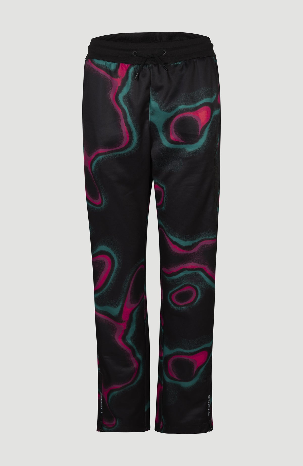 All Over Print Rutile Straight Leg Sweatpants | Black Heat Map