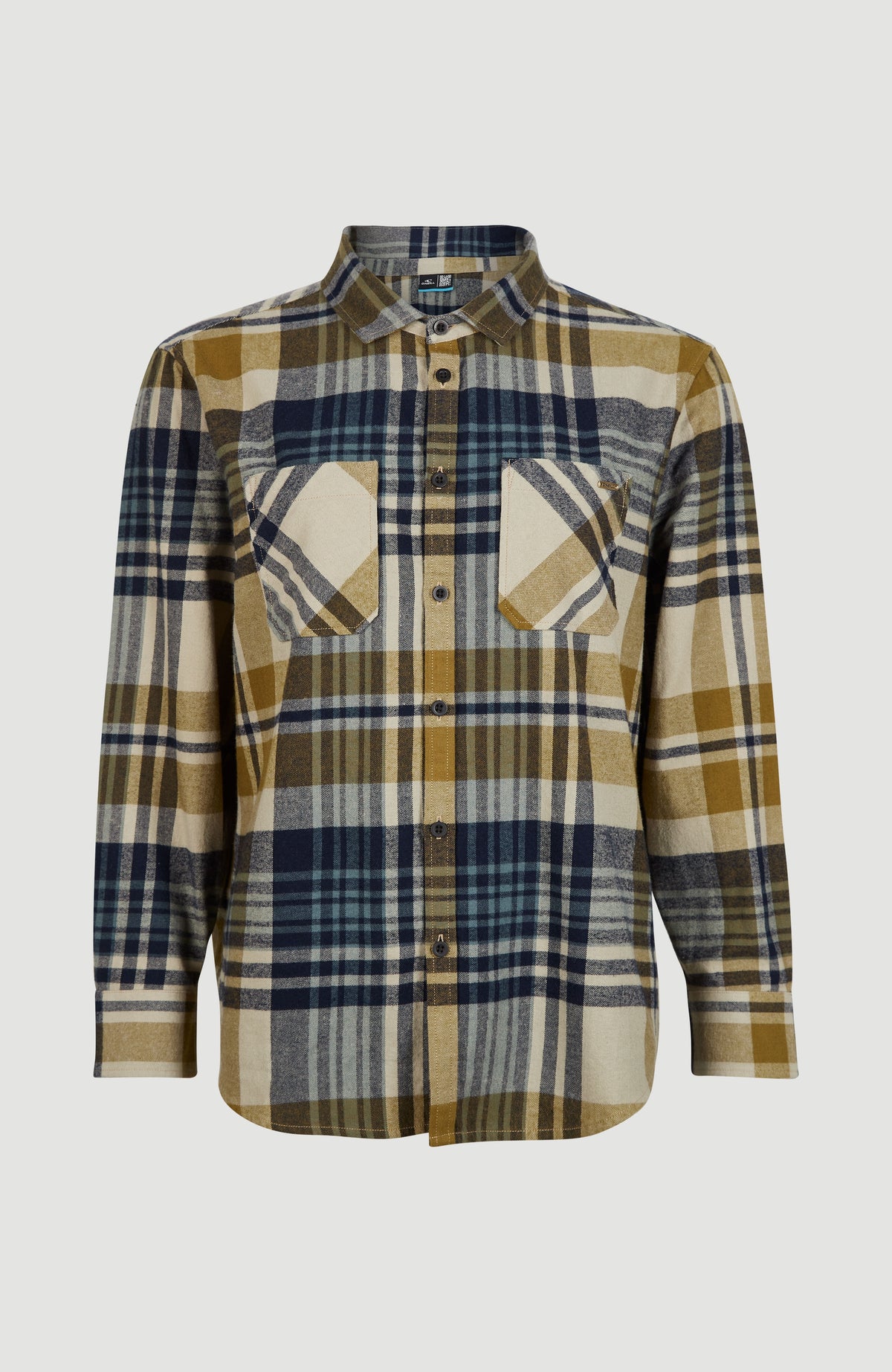 Checked Flannel Shirt | Beige Plaid Check