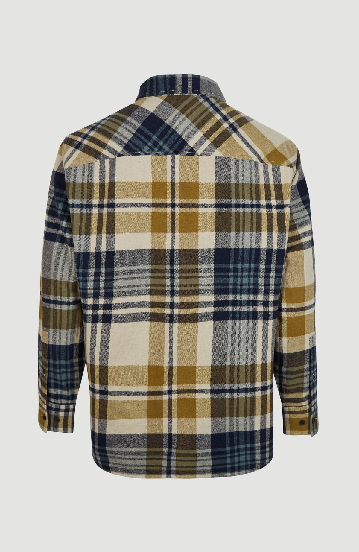 Checked Flannel Shirt | Beige Plaid Check