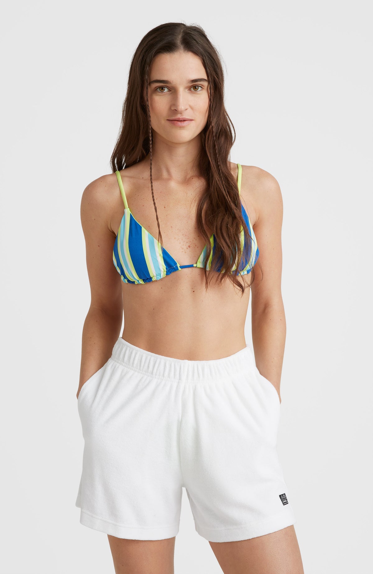 Brights Terry High-Waist Sweatshorts | Snow White