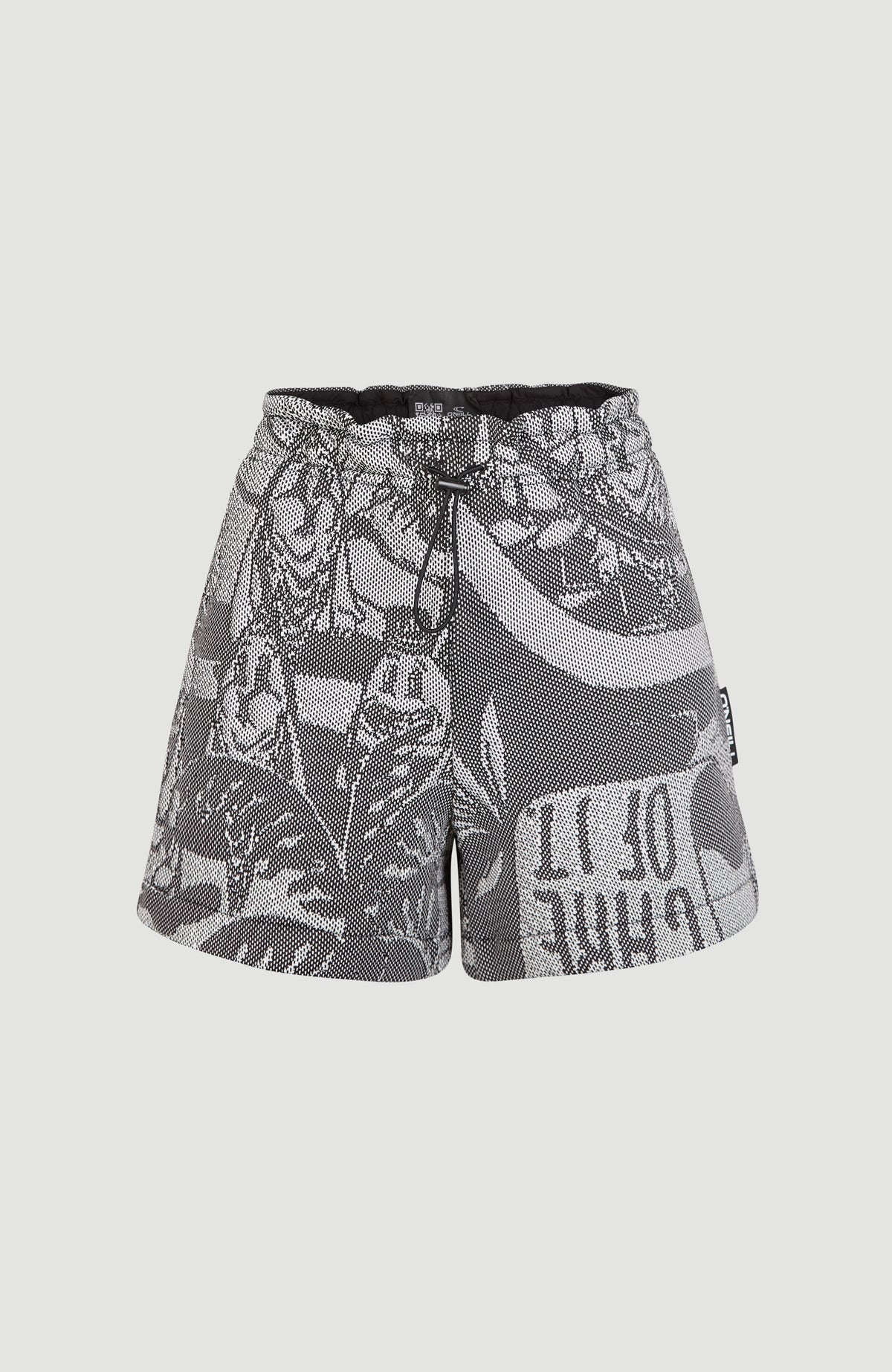 BYBORRE x O'Neill Knitted High-Waist Shorts | Black Oyster