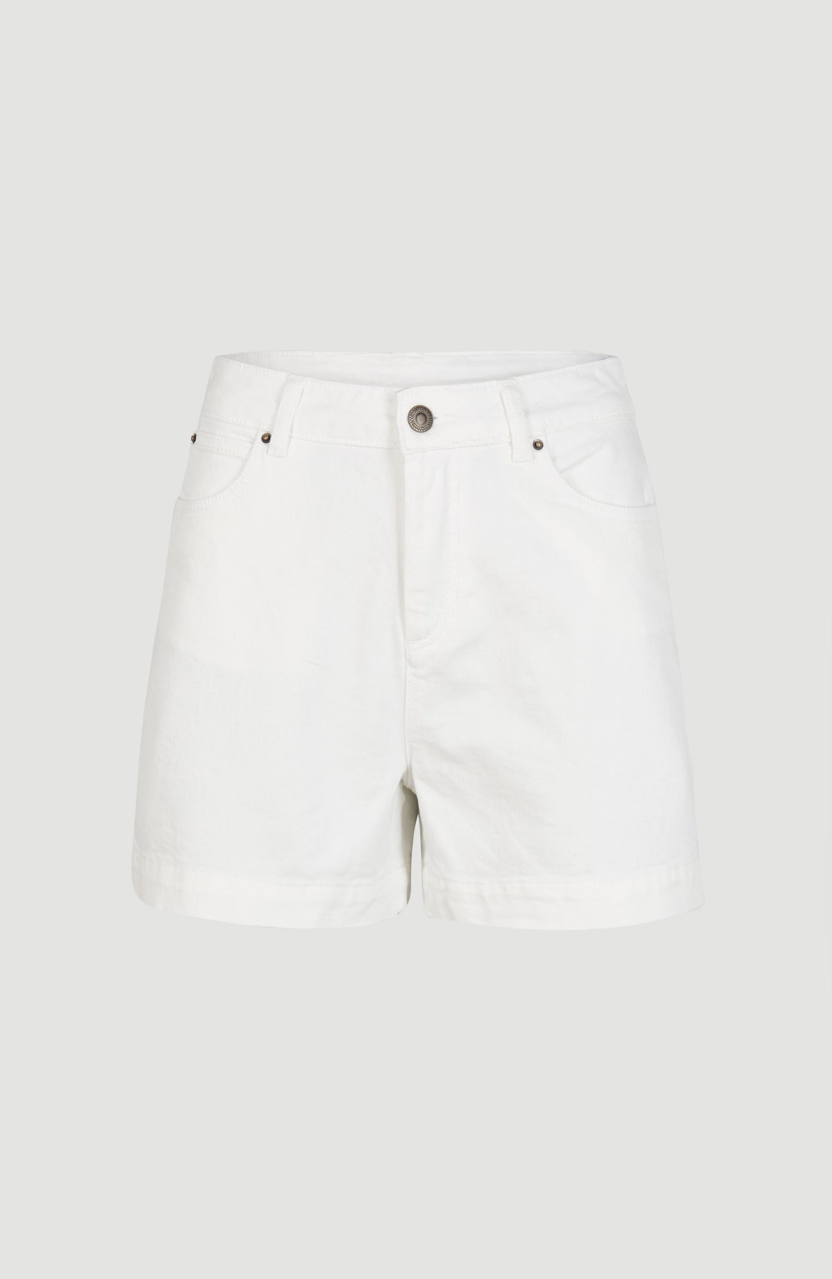 Dive High-Waist Twill Shorts | Snow White