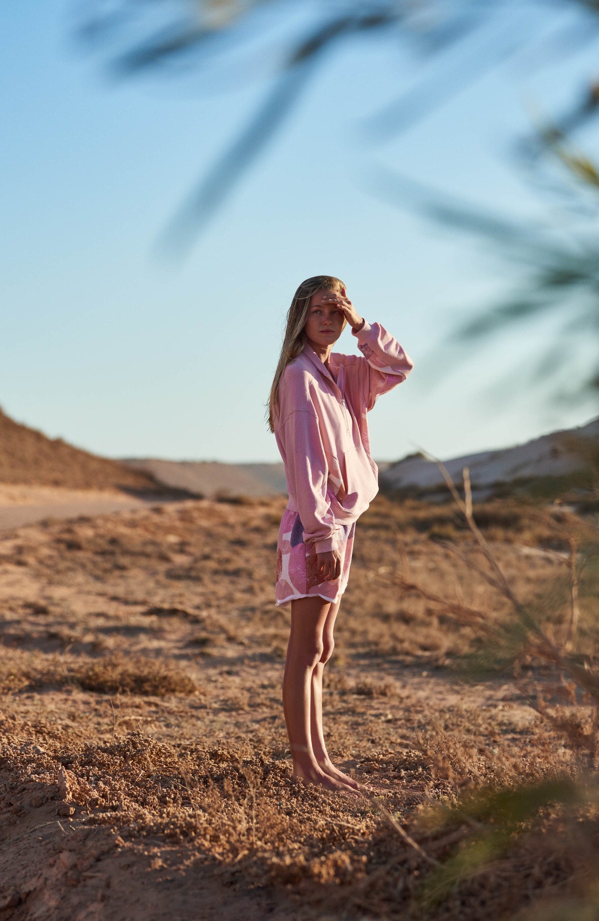 Amaryllis Half-Zip Turtle Neck Crew Sweatshirt | Bleached Mauve