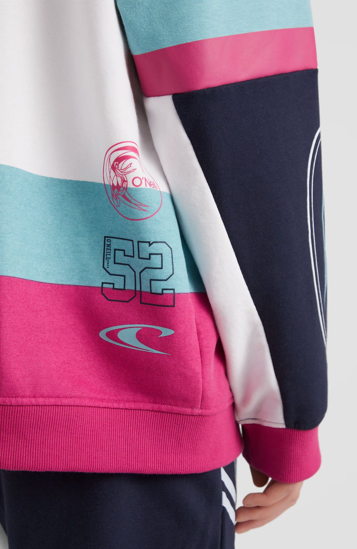 Collegiate Progressive Hoodie | Aqua Sea Colour Block