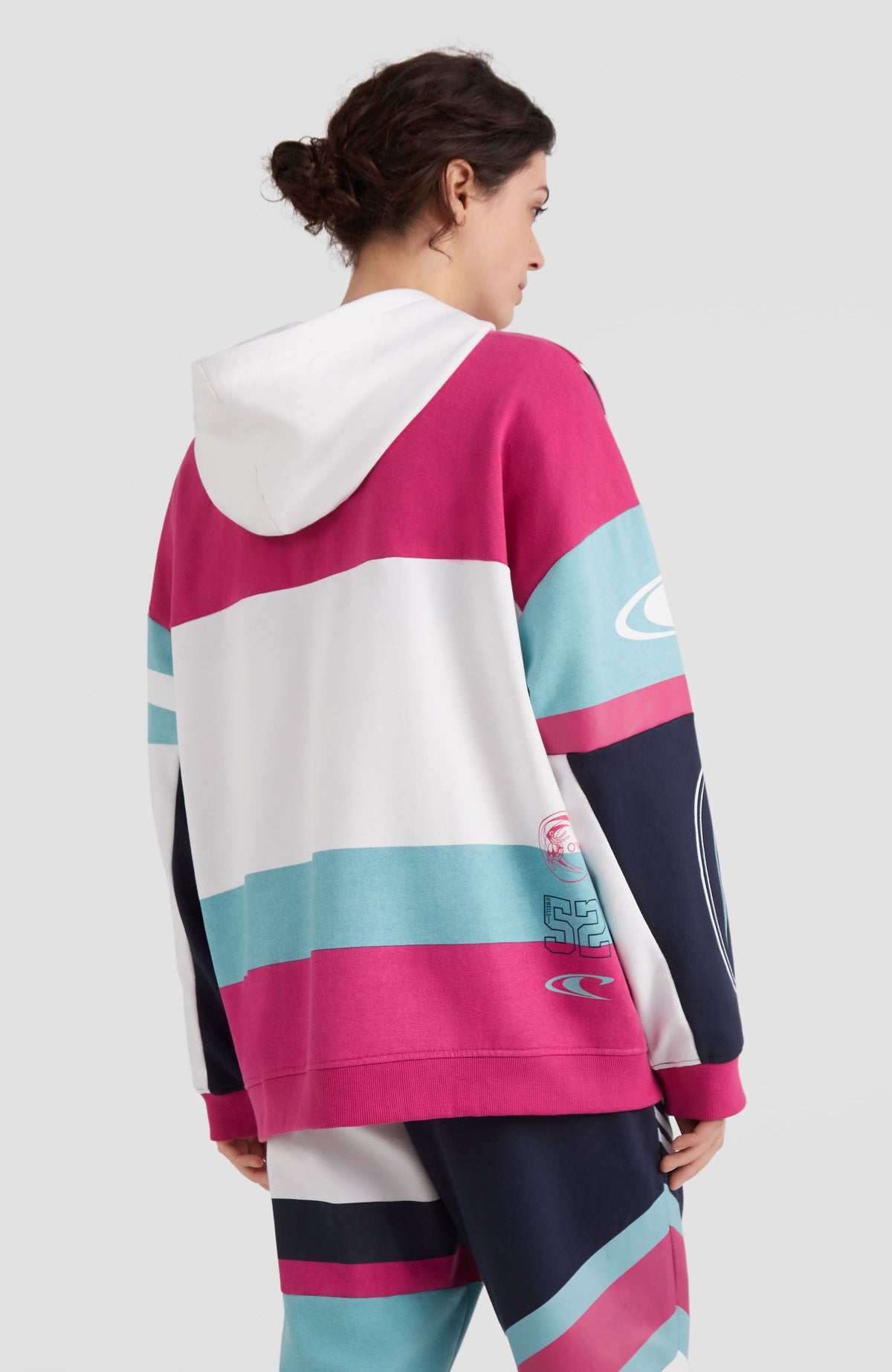 Collegiate Progressive Hoodie | Aqua Sea Colour Block
