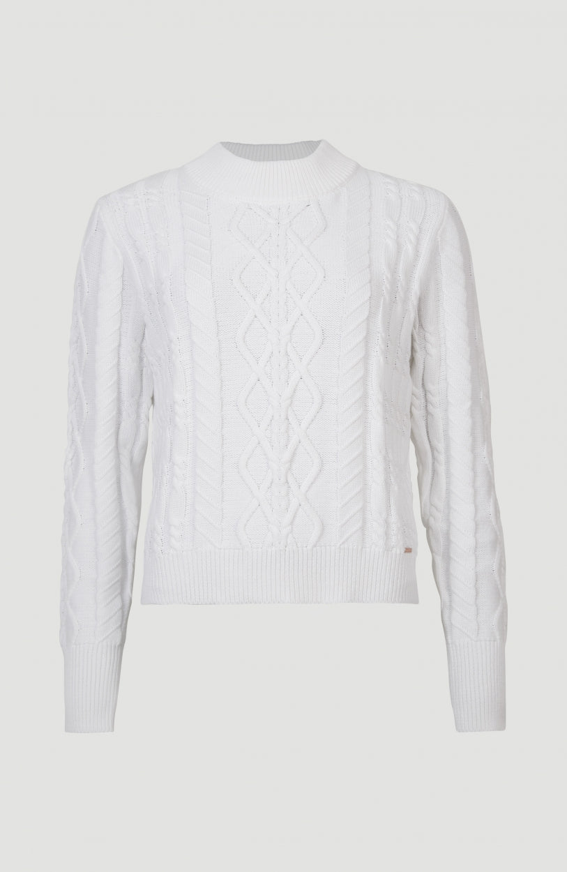Cable Knit Pullover | Snow White