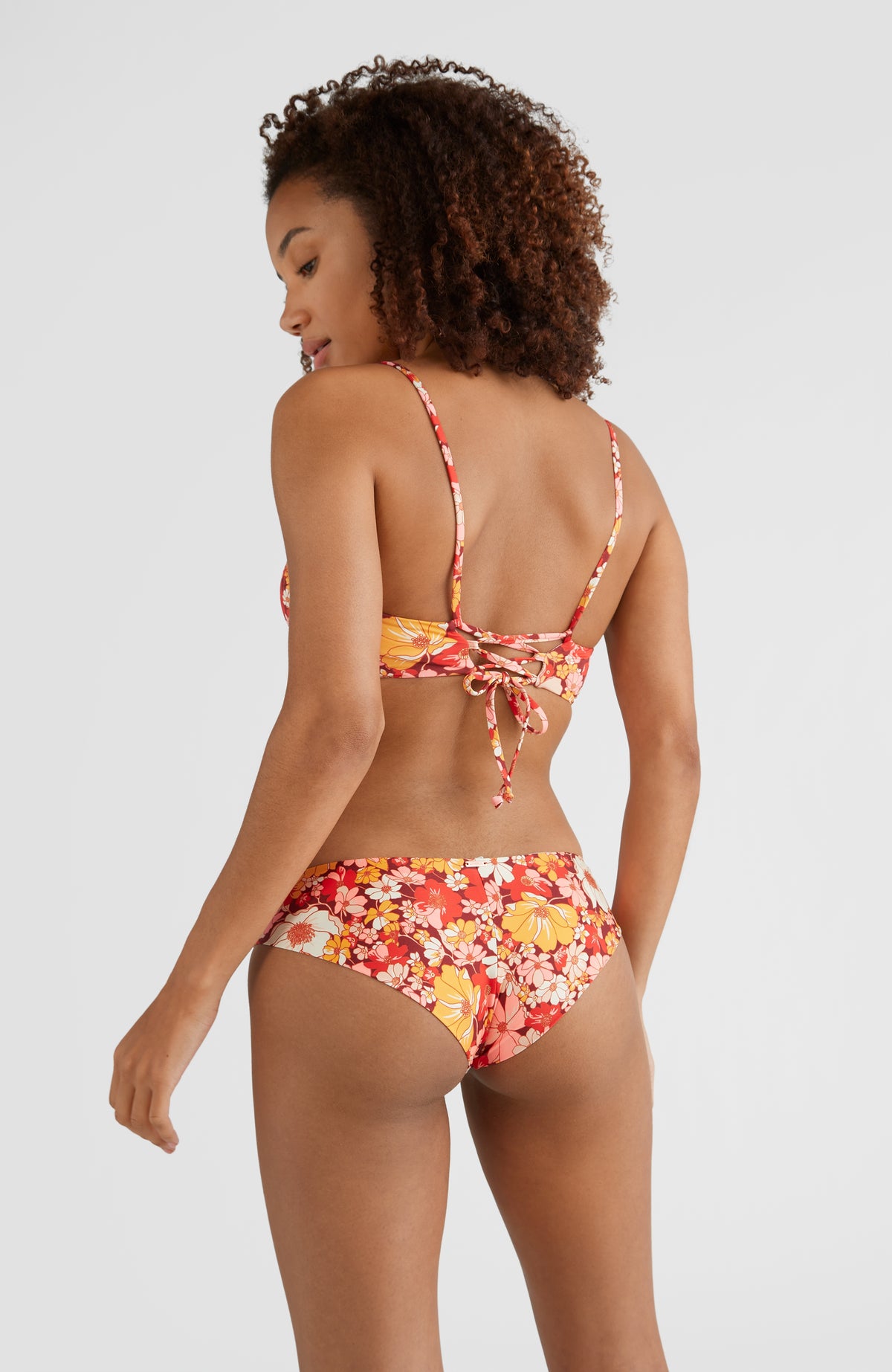 Charlotte Knot Retro Bralette Bikini Top | Red AO 1