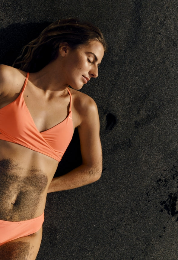 Baay Bralette Bikini Top | Neon Coral