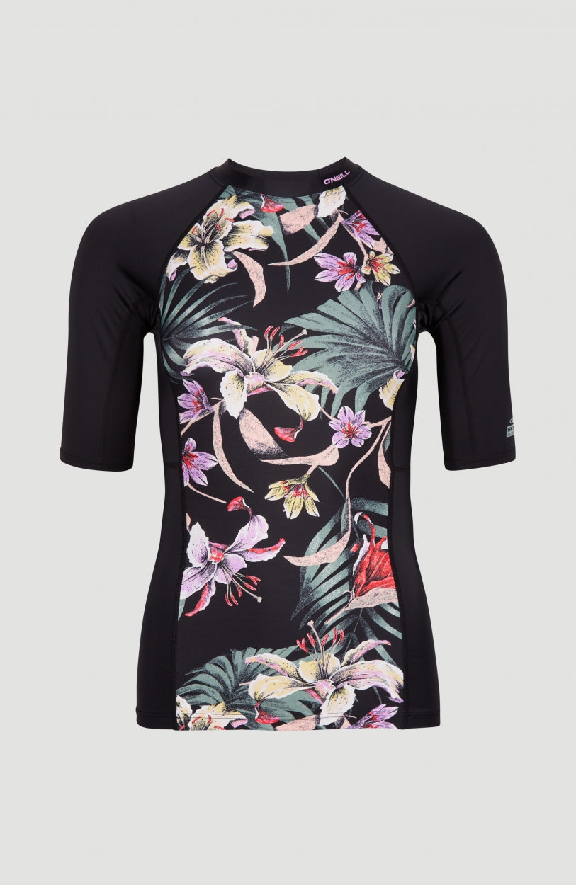 Anglet Shortsleeve Skin with All Over Print | Black AO 1