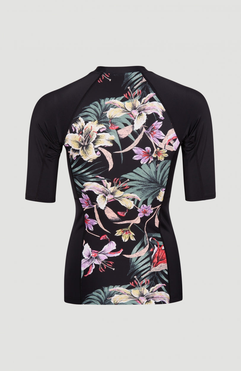 Anglet Shortsleeve Skin with All Over Print | Black AO 1