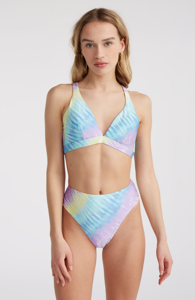Hyperfreak Women Of The Wave Longline Triangle Bikini Set | Blue Tie Dye Hyperfreak Women Of The Wave Longline Triangle Bikini Set | Blue Tie Dye