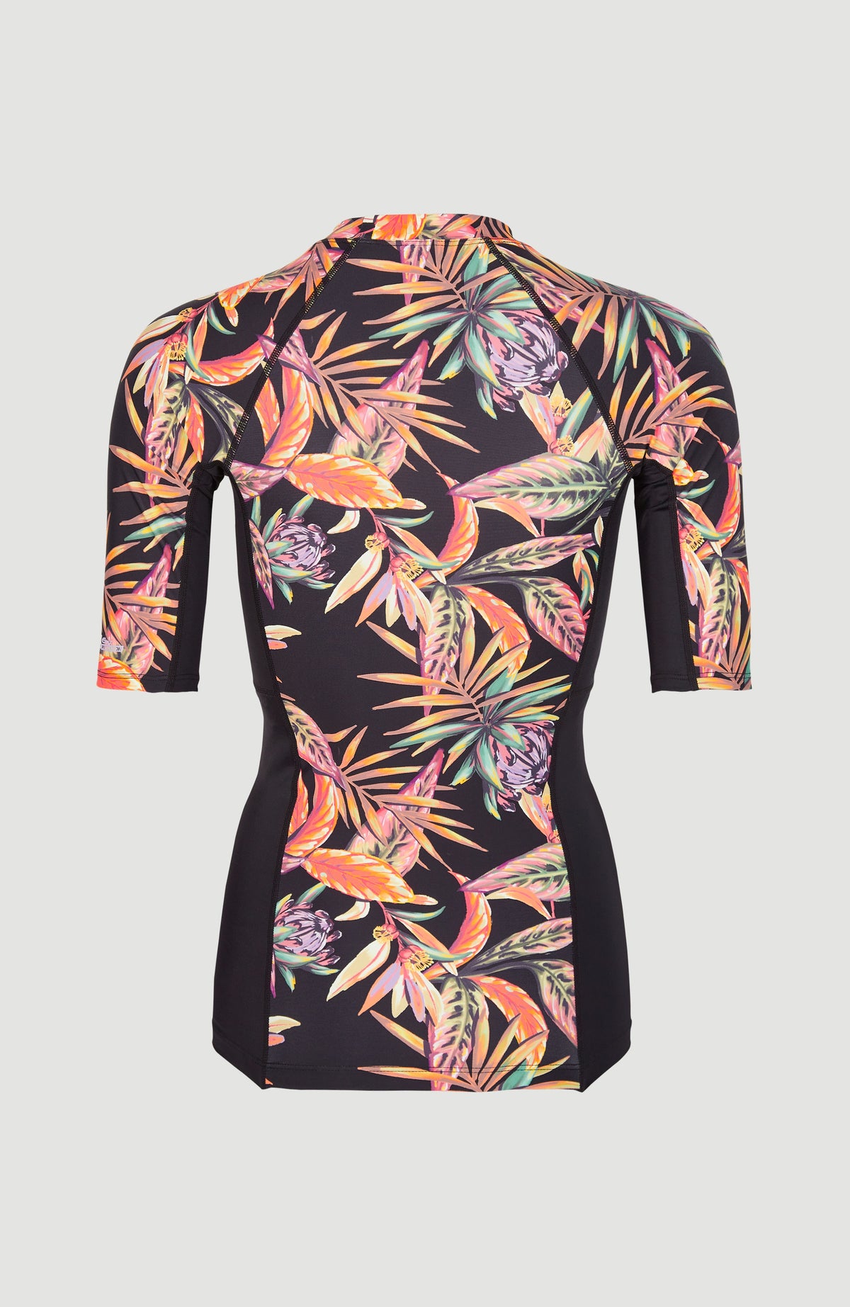 Anglet Shortsleeve UPF 50+ Sun Shirt Skin | Black Tropical Flower