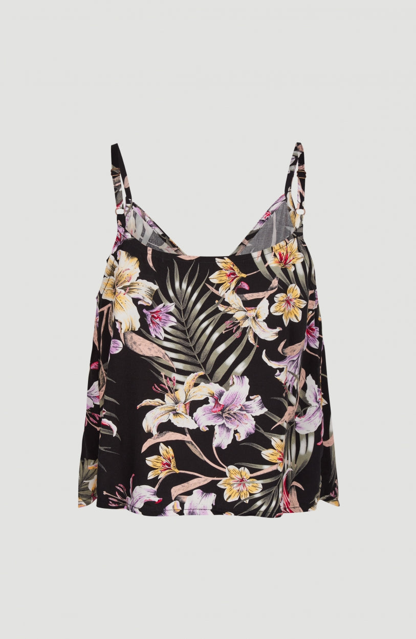 Woven Button Top | Black AO 1