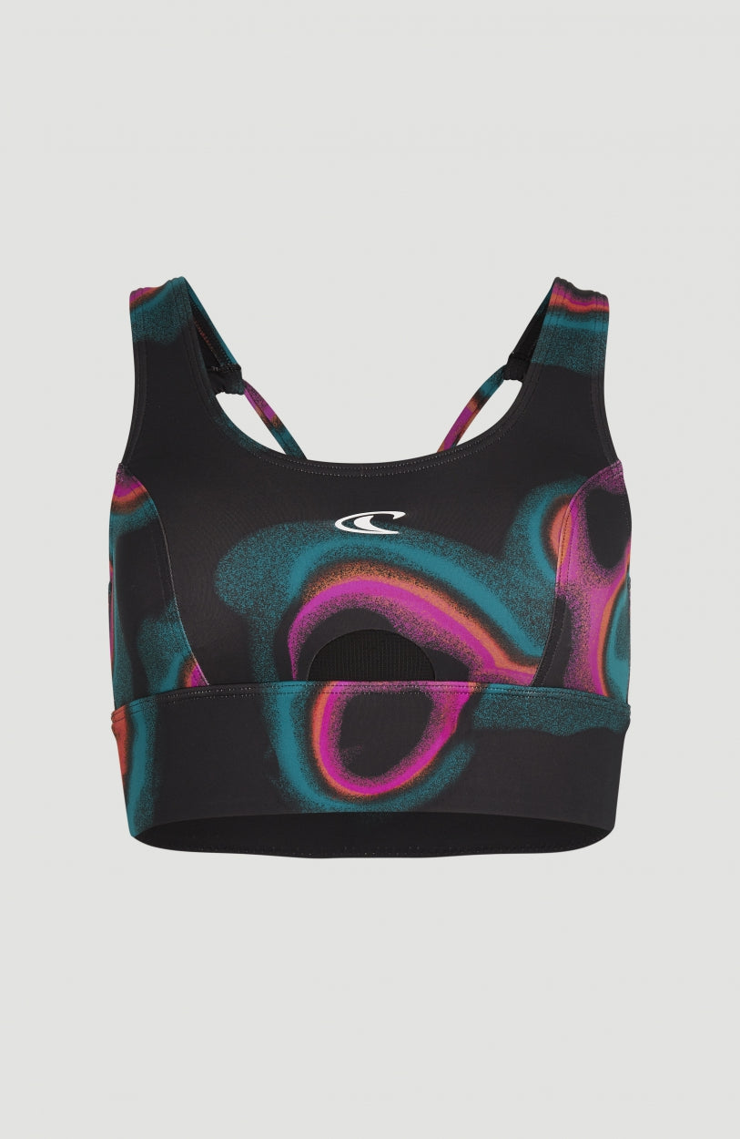 Yoga Sport Top | Black Heat Map