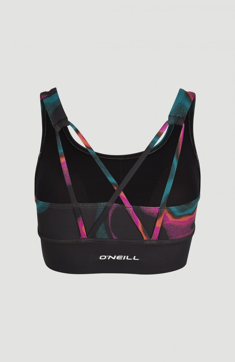 Yoga Sport Top | Black Heat Map