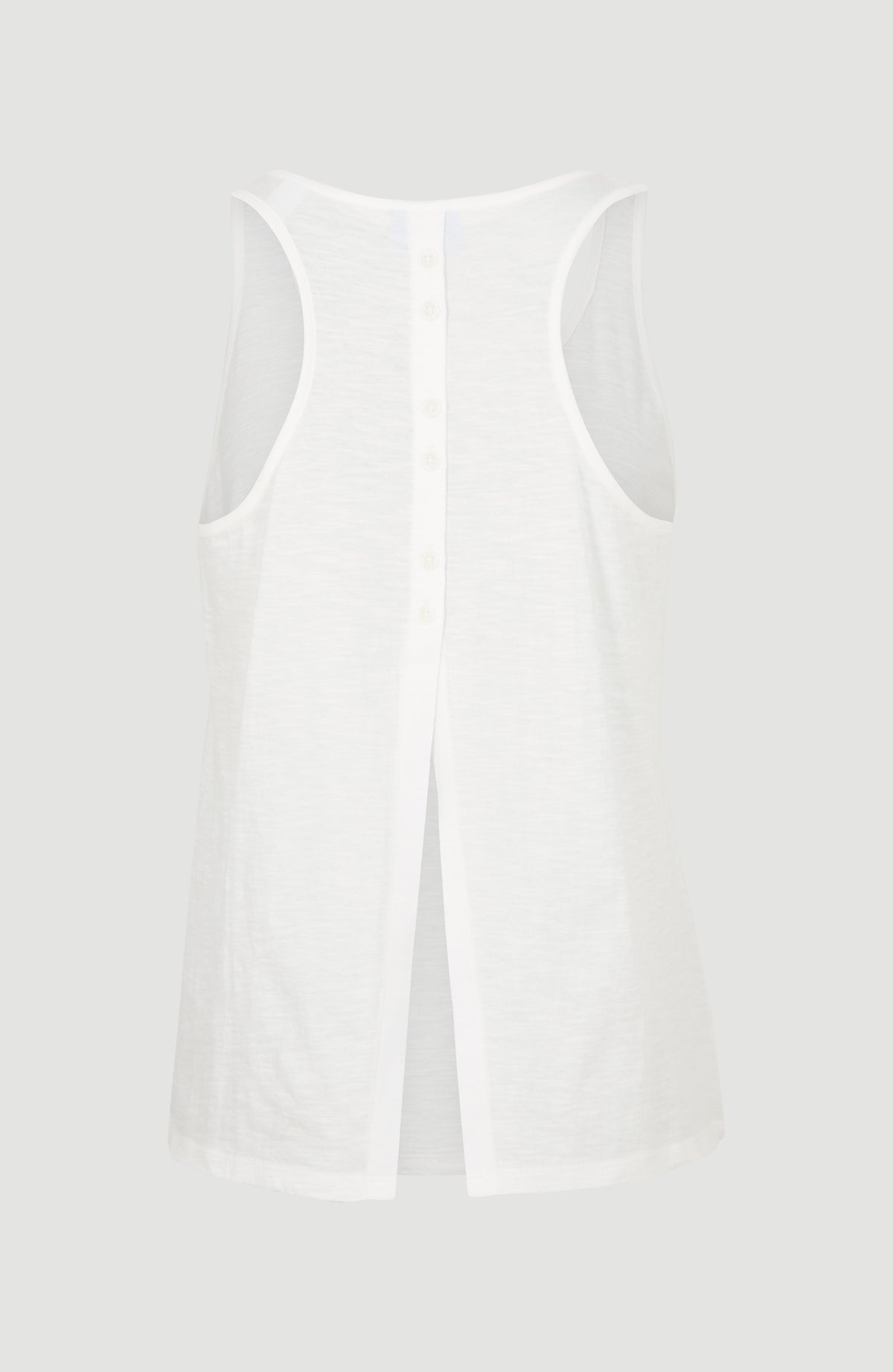 Ella Button Back Tanktop | Snow White