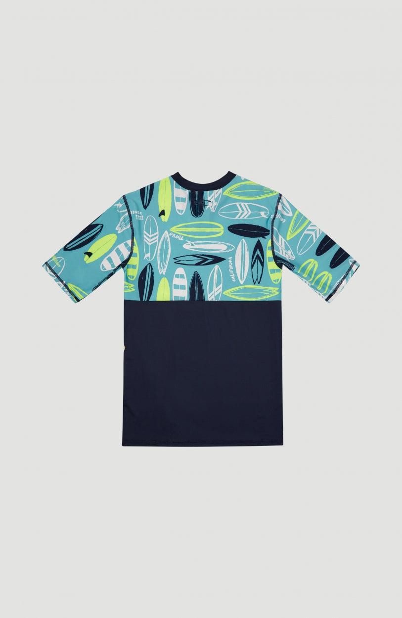 All Over Print Shortsleeve Skin | Blue With Yellow