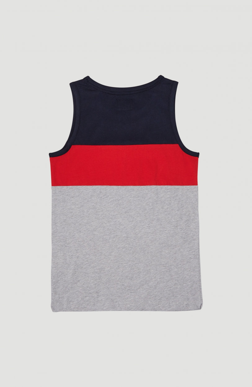 Colorblock Tanktop | Light Grey Melange -A