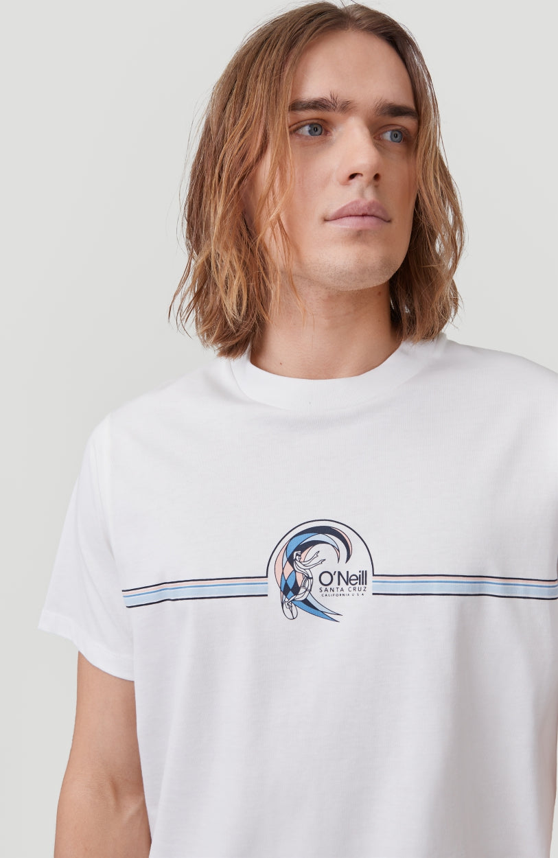 Center Surfer T-Shirt | Powder White